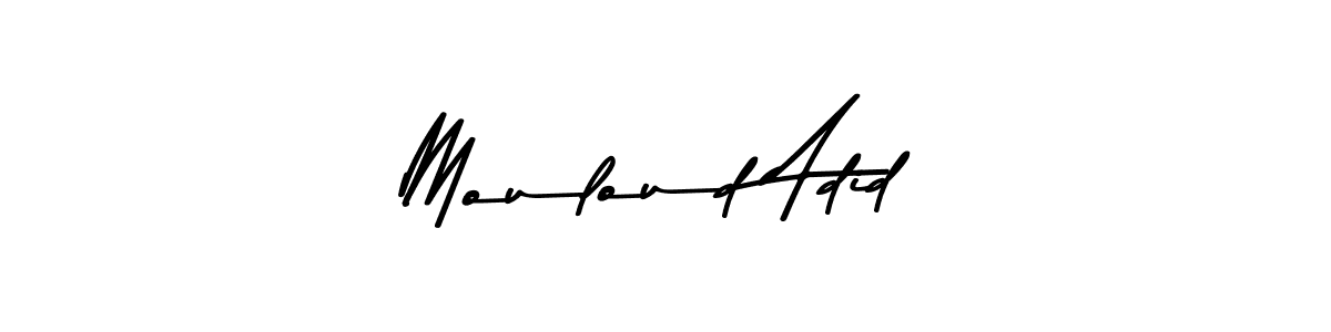Make a beautiful signature design for name Mouloud Adid. With this signature (Asem Kandis PERSONAL USE) style, you can create a handwritten signature for free. Mouloud Adid signature style 9 images and pictures png