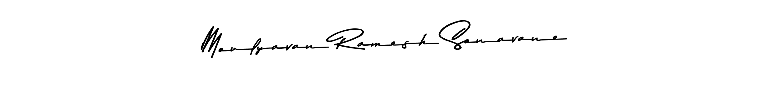Make a beautiful signature design for name Moulyavan Ramesh Sonavane. With this signature (Asem Kandis PERSONAL USE) style, you can create a handwritten signature for free. Moulyavan Ramesh Sonavane signature style 9 images and pictures png