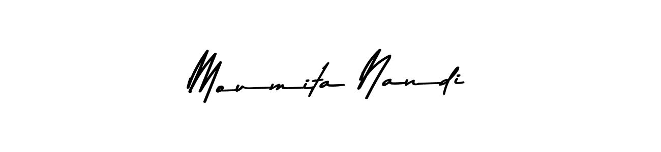 How to make Moumita Nandi name signature. Use Asem Kandis PERSONAL USE style for creating short signs online. This is the latest handwritten sign. Moumita Nandi signature style 9 images and pictures png