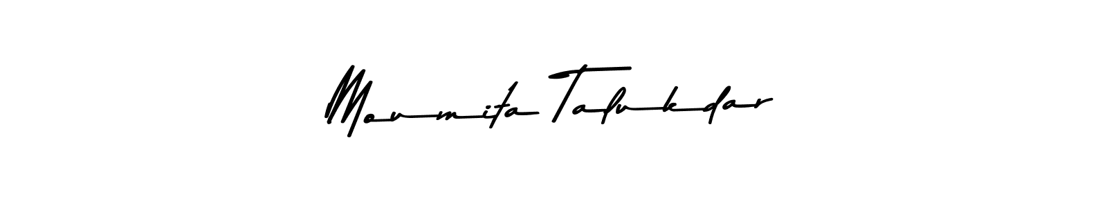 Make a beautiful signature design for name Moumita Talukdar. With this signature (Asem Kandis PERSONAL USE) style, you can create a handwritten signature for free. Moumita Talukdar signature style 9 images and pictures png