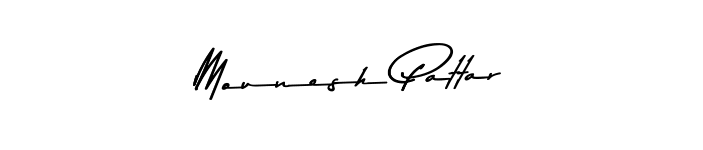 Design your own signature with our free online signature maker. With this signature software, you can create a handwritten (Asem Kandis PERSONAL USE) signature for name Mounesh Pattar. Mounesh Pattar signature style 9 images and pictures png