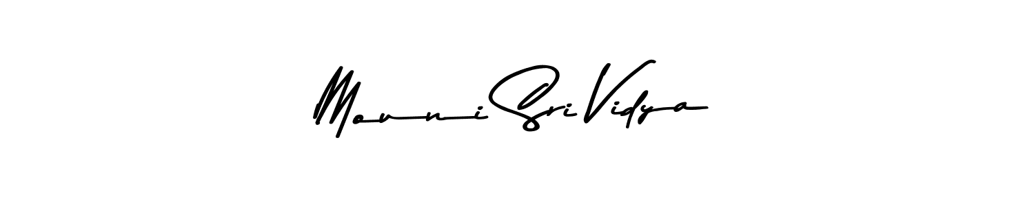 Design your own signature with our free online signature maker. With this signature software, you can create a handwritten (Asem Kandis PERSONAL USE) signature for name Mouni Sri Vidya. Mouni Sri Vidya signature style 9 images and pictures png