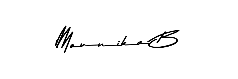 Use a signature maker to create a handwritten signature online. With this signature software, you can design (Asem Kandis PERSONAL USE) your own signature for name Mounika B. Mounika B signature style 9 images and pictures png