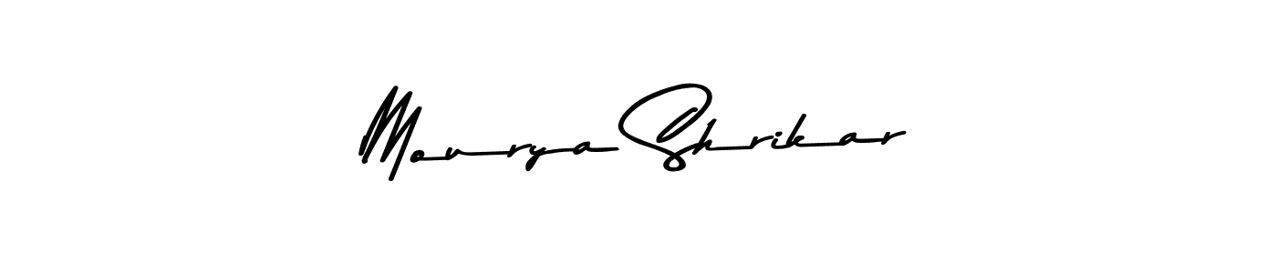 Also You can easily find your signature by using the search form. We will create Mourya Shrikar name handwritten signature images for you free of cost using Asem Kandis PERSONAL USE sign style. Mourya Shrikar signature style 9 images and pictures png