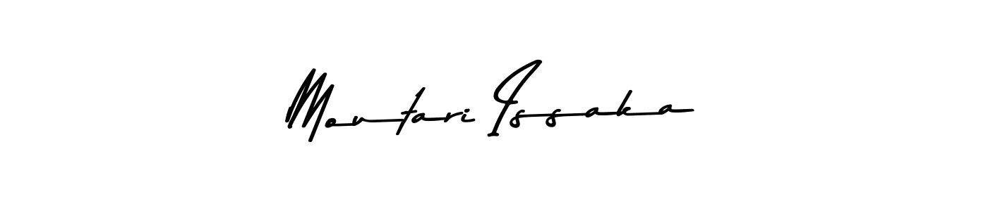 How to make Moutari Issaka name signature. Use Asem Kandis PERSONAL USE style for creating short signs online. This is the latest handwritten sign. Moutari Issaka signature style 9 images and pictures png