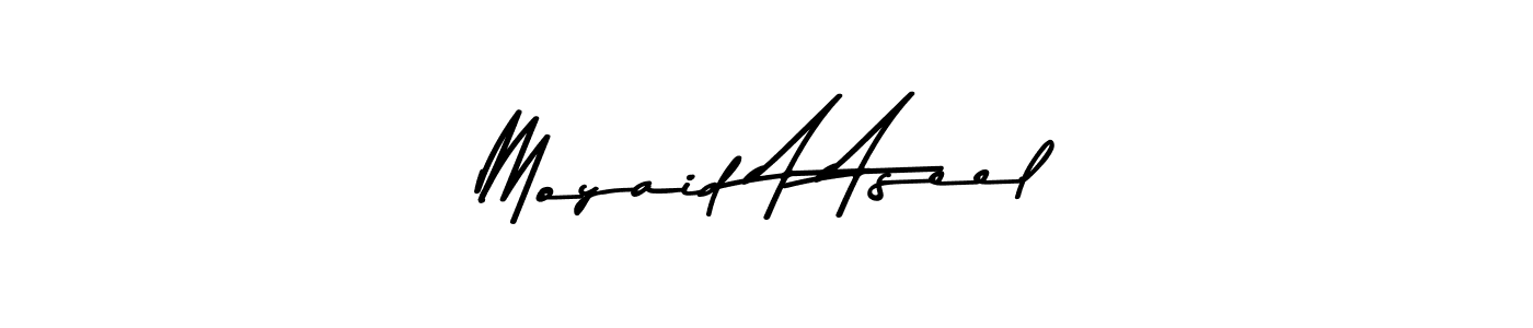 Use a signature maker to create a handwritten signature online. With this signature software, you can design (Asem Kandis PERSONAL USE) your own signature for name Moyaid A Aseel. Moyaid A Aseel signature style 9 images and pictures png