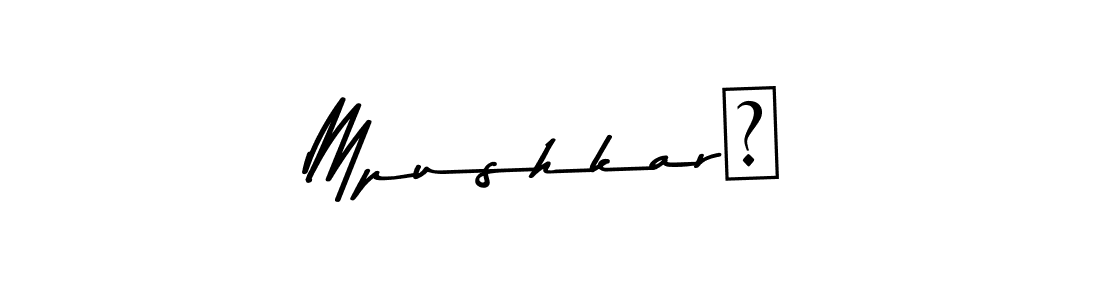 Use a signature maker to create a handwritten signature online. With this signature software, you can design (Asem Kandis PERSONAL USE) your own signature for name Mpushkar❤. Mpushkar❤ signature style 9 images and pictures png