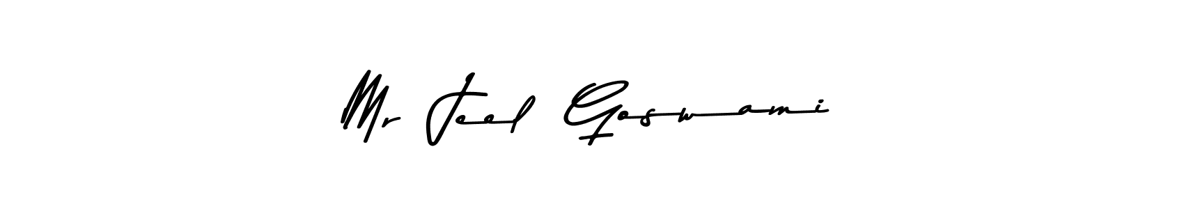 Similarly Asem Kandis PERSONAL USE is the best handwritten signature design. Signature creator online .You can use it as an online autograph creator for name Mr  Jeel  Goswami. Mr  Jeel  Goswami signature style 9 images and pictures png