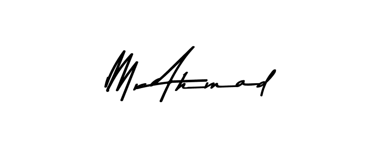 Design your own signature with our free online signature maker. With this signature software, you can create a handwritten (Asem Kandis PERSONAL USE) signature for name Mr Ahmad. Mr Ahmad signature style 9 images and pictures png