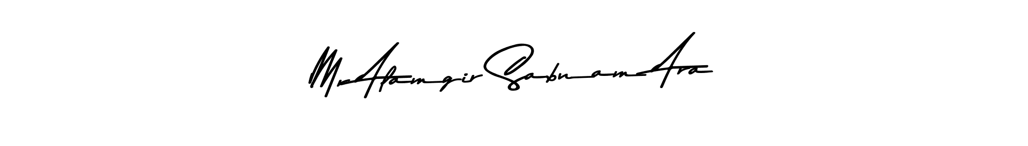 Here are the top 10 professional signature styles for the name Mr Alamgir Sabnam Ara. These are the best autograph styles you can use for your name. Mr Alamgir Sabnam Ara signature style 9 images and pictures png