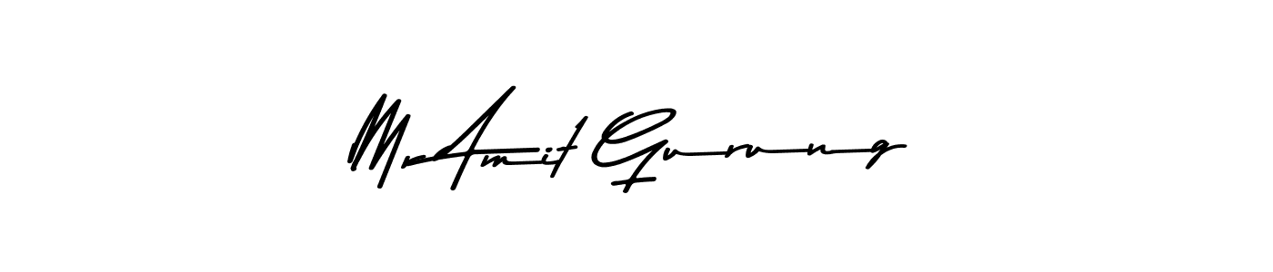 Use a signature maker to create a handwritten signature online. With this signature software, you can design (Asem Kandis PERSONAL USE) your own signature for name Mr Amit Gurung. Mr Amit Gurung signature style 9 images and pictures png