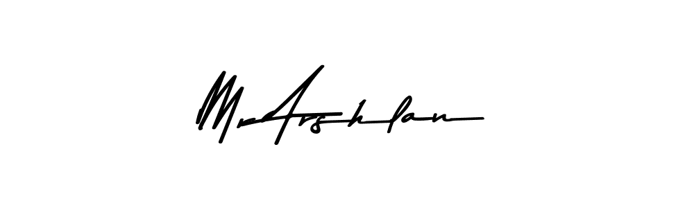 Make a beautiful signature design for name Mr Arshlan. With this signature (Asem Kandis PERSONAL USE) style, you can create a handwritten signature for free. Mr Arshlan signature style 9 images and pictures png