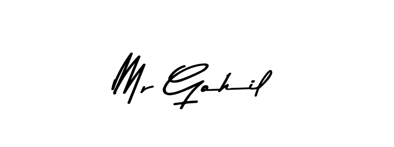 if you are searching for the best signature style for your name Mr Gohil. so please give up your signature search. here we have designed multiple signature styles  using Asem Kandis PERSONAL USE. Mr Gohil signature style 9 images and pictures png