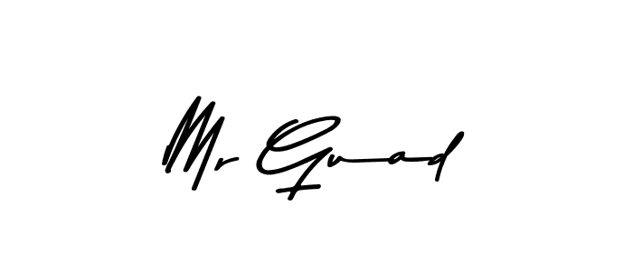 Create a beautiful signature design for name Mr Guad. With this signature (Asem Kandis PERSONAL USE) fonts, you can make a handwritten signature for free. Mr Guad signature style 9 images and pictures png