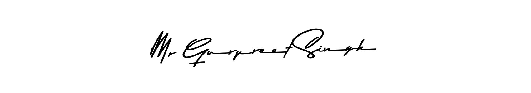 Create a beautiful signature design for name Mr Gurpreet Singh. With this signature (Asem Kandis PERSONAL USE) fonts, you can make a handwritten signature for free. Mr Gurpreet Singh signature style 9 images and pictures png