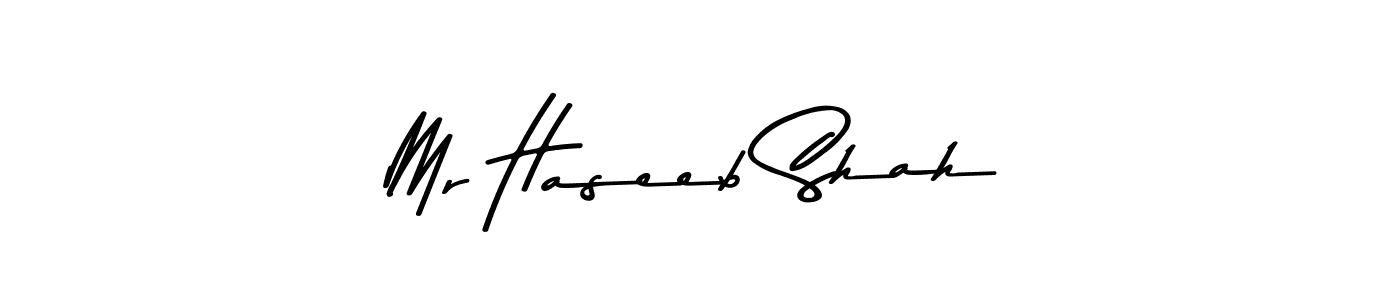 if you are searching for the best signature style for your name Mr Haseeb Shah. so please give up your signature search. here we have designed multiple signature styles  using Asem Kandis PERSONAL USE. Mr Haseeb Shah signature style 9 images and pictures png