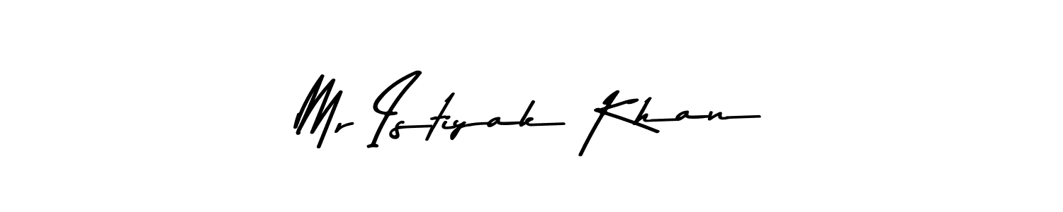 Design your own signature with our free online signature maker. With this signature software, you can create a handwritten (Asem Kandis PERSONAL USE) signature for name Mr Istiyak Khan. Mr Istiyak Khan signature style 9 images and pictures png