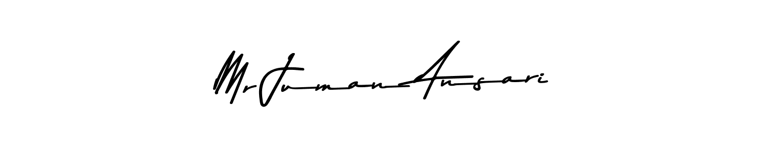 Design your own signature with our free online signature maker. With this signature software, you can create a handwritten (Asem Kandis PERSONAL USE) signature for name Mr Juman Ansari. Mr Juman Ansari signature style 9 images and pictures png