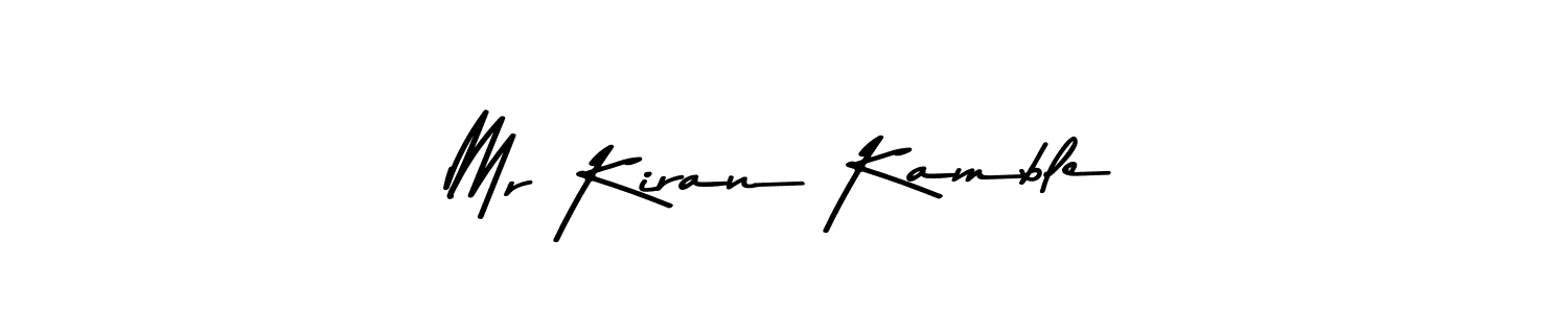 Create a beautiful signature design for name Mr Kiran Kamble. With this signature (Asem Kandis PERSONAL USE) fonts, you can make a handwritten signature for free. Mr Kiran Kamble signature style 9 images and pictures png