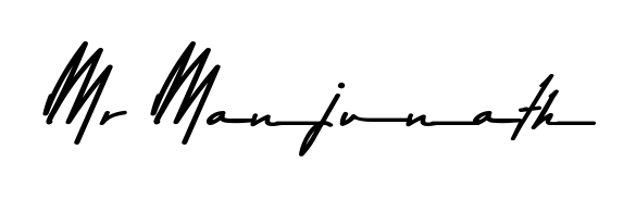 Download transparent PNG signature for name Mr Manjunath styled with Asem Kandis PERSONAL USE font. Ready to paste directly into PDF and Word agreements. Mr Manjunath signature style 9 images and pictures png