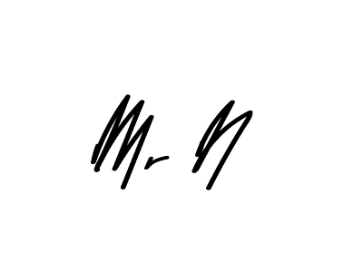 How to make Mr N name signature. Use Asem Kandis PERSONAL USE style for creating short signs online. This is the latest handwritten sign. Mr N signature style 9 images and pictures png
