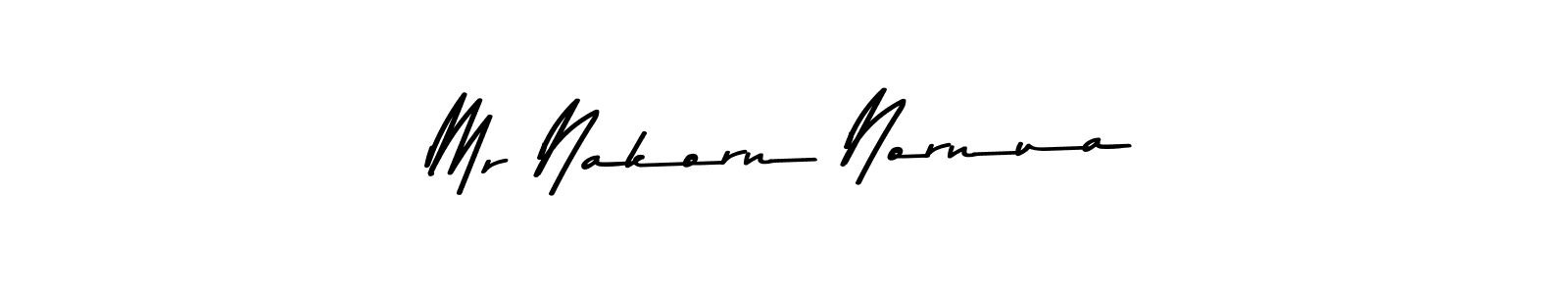 Create a beautiful signature design for name Mr Nakorn Nornua. With this signature (Asem Kandis PERSONAL USE) fonts, you can make a handwritten signature for free. Mr Nakorn Nornua signature style 9 images and pictures png