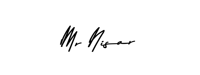 How to make Mr Nisar name signature. Use Asem Kandis PERSONAL USE style for creating short signs online. This is the latest handwritten sign. Mr Nisar signature style 9 images and pictures png