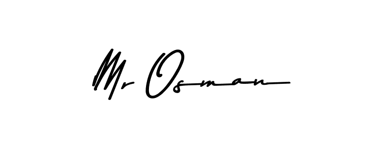 Design your own signature with our free online signature maker. With this signature software, you can create a handwritten (Asem Kandis PERSONAL USE) signature for name Mr Osman. Mr Osman signature style 9 images and pictures png