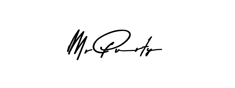 Use a signature maker to create a handwritten signature online. With this signature software, you can design (Asem Kandis PERSONAL USE) your own signature for name Mr Purty. Mr Purty signature style 9 images and pictures png