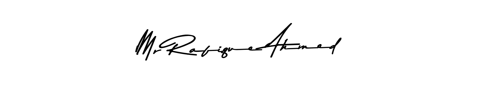 The best way (Asem Kandis PERSONAL USE) to make a short signature is to pick only two or three words in your name. The name Mr Rafique Ahmed include a total of six letters. For converting this name. Mr Rafique Ahmed signature style 9 images and pictures png