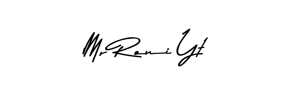 Use a signature maker to create a handwritten signature online. With this signature software, you can design (Asem Kandis PERSONAL USE) your own signature for name Mr Roni Yt. Mr Roni Yt signature style 9 images and pictures png