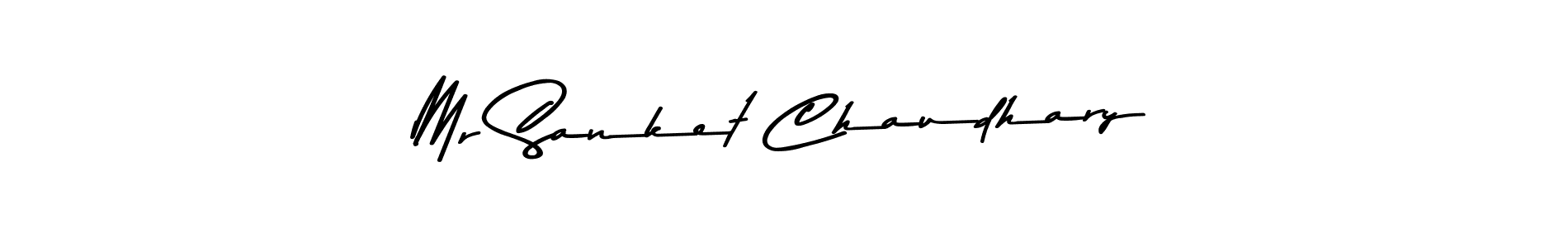Asem Kandis PERSONAL USE is a professional signature style that is perfect for those who want to add a touch of class to their signature. It is also a great choice for those who want to make their signature more unique. Get Mr Sanket Chaudhary name to fancy signature for free. Mr Sanket Chaudhary signature style 9 images and pictures png