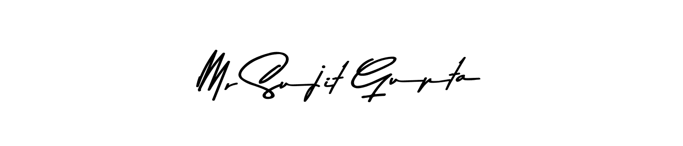 Create a beautiful signature design for name Mr Sujit Gupta. With this signature (Asem Kandis PERSONAL USE) fonts, you can make a handwritten signature for free. Mr Sujit Gupta signature style 9 images and pictures png