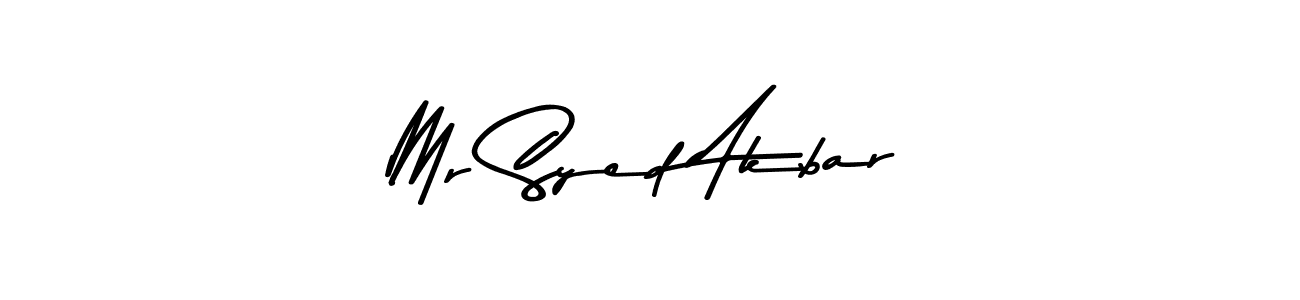 Create a beautiful signature design for name Mr Syed Akbar. With this signature (Asem Kandis PERSONAL USE) fonts, you can make a handwritten signature for free. Mr Syed Akbar signature style 9 images and pictures png