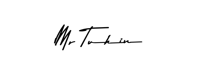 How to make Mr Tuhin name signature. Use Asem Kandis PERSONAL USE style for creating short signs online. This is the latest handwritten sign. Mr Tuhin signature style 9 images and pictures png