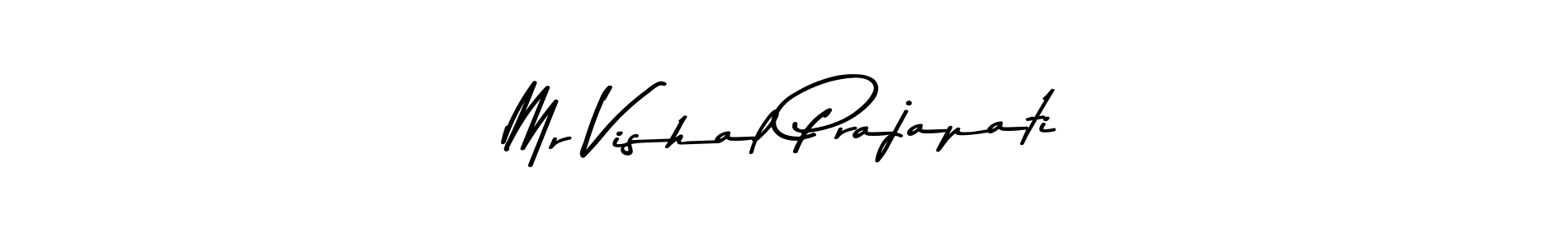 Make a beautiful signature design for name Mr Vishal Prajapati. With this signature (Asem Kandis PERSONAL USE) style, you can create a handwritten signature for free. Mr Vishal Prajapati signature style 9 images and pictures png