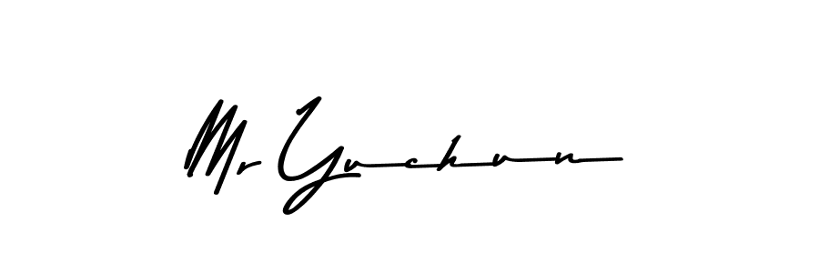Design your own signature with our free online signature maker. With this signature software, you can create a handwritten (Asem Kandis PERSONAL USE) signature for name Mr Yuchun. Mr Yuchun signature style 9 images and pictures png