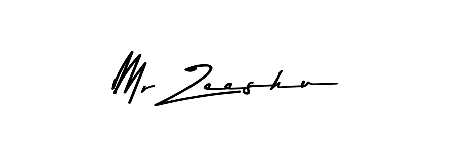How to make Mr Zeeshu name signature. Use Asem Kandis PERSONAL USE style for creating short signs online. This is the latest handwritten sign. Mr Zeeshu signature style 9 images and pictures png