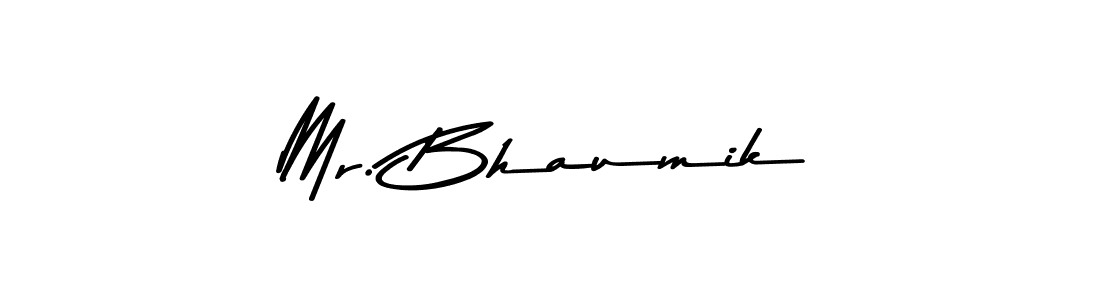 How to make Mr. Bhaumik name signature. Use Asem Kandis PERSONAL USE style for creating short signs online. This is the latest handwritten sign. Mr. Bhaumik signature style 9 images and pictures png