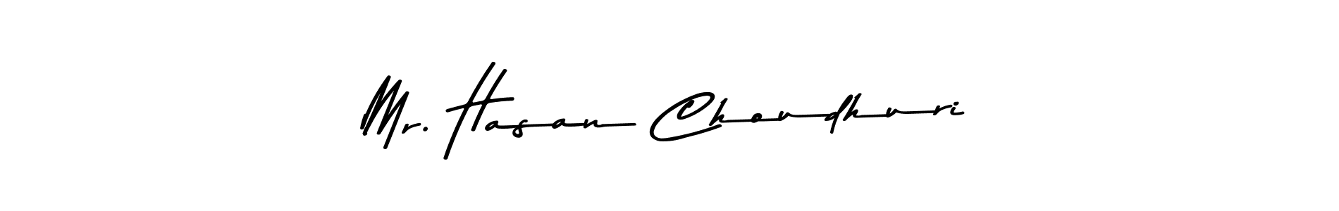 The best way (Asem Kandis PERSONAL USE) to make a short signature is to pick only two or three words in your name. The name Mr. Hasan Choudhuri include a total of six letters. For converting this name. Mr. Hasan Choudhuri signature style 9 images and pictures png