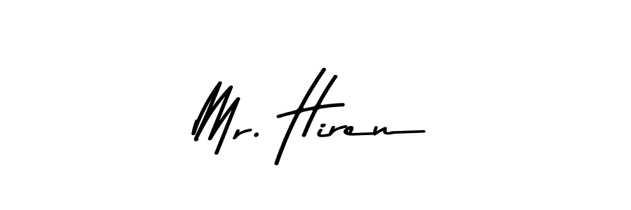 if you are searching for the best signature style for your name Mr. Hiren. so please give up your signature search. here we have designed multiple signature styles  using Asem Kandis PERSONAL USE. Mr. Hiren signature style 9 images and pictures png
