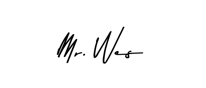 How to make Mr. Wes name signature. Use Asem Kandis PERSONAL USE style for creating short signs online. This is the latest handwritten sign. Mr. Wes signature style 9 images and pictures png