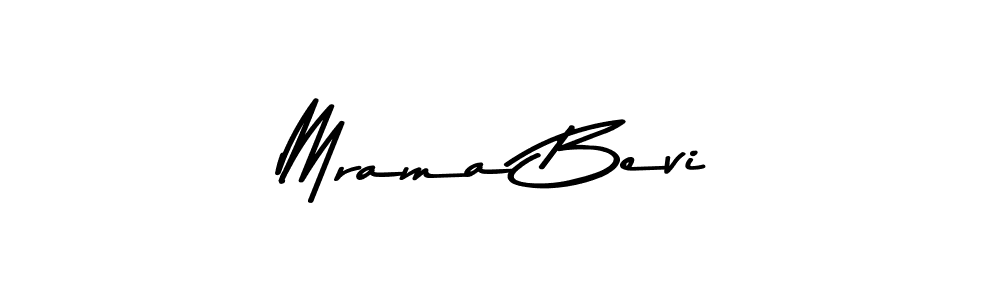 How to make Mrama Bevi name signature. Use Asem Kandis PERSONAL USE style for creating short signs online. This is the latest handwritten sign. Mrama Bevi signature style 9 images and pictures png