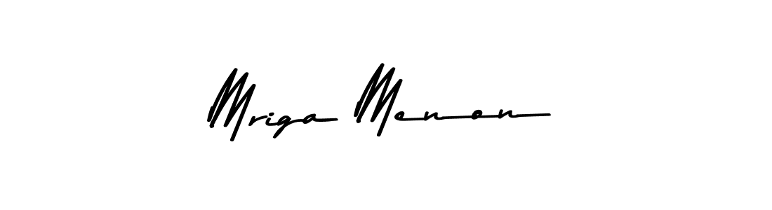 Use a signature maker to create a handwritten signature online. With this signature software, you can design (Asem Kandis PERSONAL USE) your own signature for name Mriga Menon. Mriga Menon signature style 9 images and pictures png