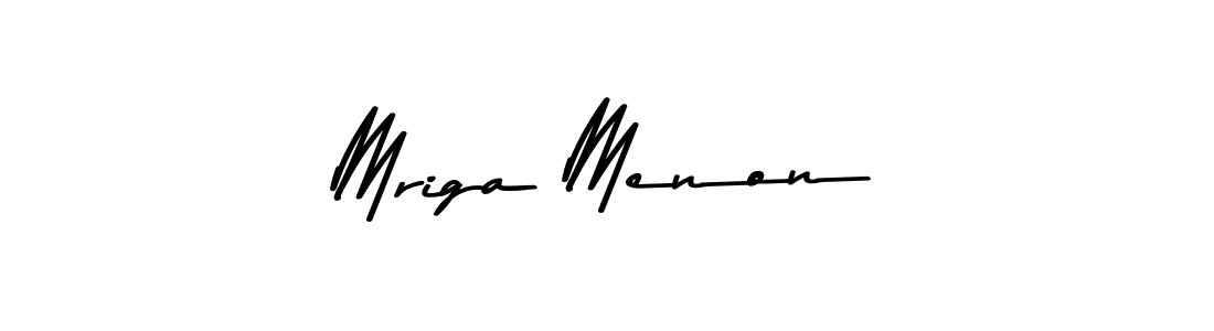 Use a signature maker to create a handwritten signature online. With this signature software, you can design (Asem Kandis PERSONAL USE) your own signature for name Mriga Menon. Mriga Menon signature style 9 images and pictures png