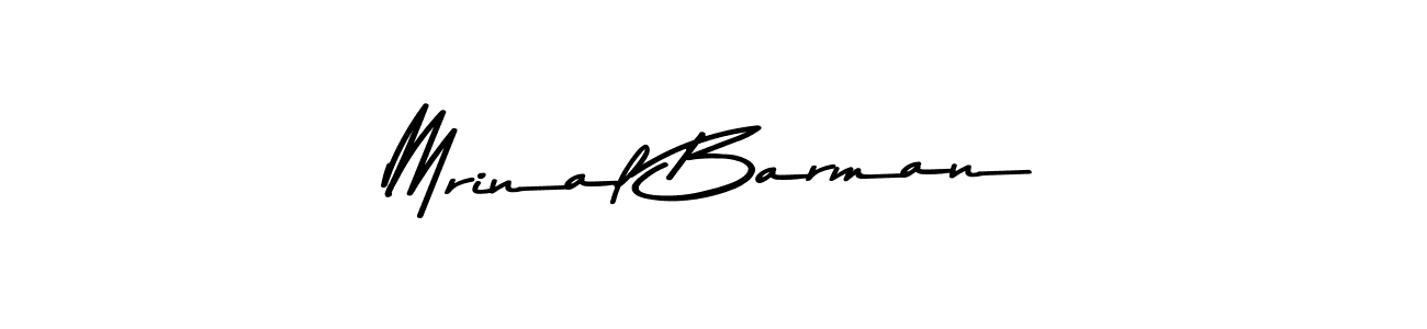 How to make Mrinal Barman name signature. Use Asem Kandis PERSONAL USE style for creating short signs online. This is the latest handwritten sign. Mrinal Barman signature style 9 images and pictures png