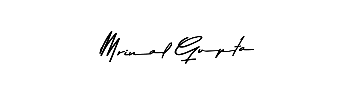 How to make Mrinal Gupta name signature. Use Asem Kandis PERSONAL USE style for creating short signs online. This is the latest handwritten sign. Mrinal Gupta signature style 9 images and pictures png