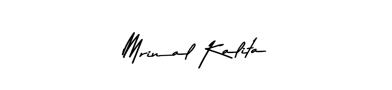 Use a signature maker to create a handwritten signature online. With this signature software, you can design (Asem Kandis PERSONAL USE) your own signature for name Mrinal Kalita. Mrinal Kalita signature style 9 images and pictures png