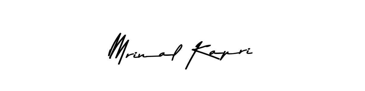 How to make Mrinal Kapri name signature. Use Asem Kandis PERSONAL USE style for creating short signs online. This is the latest handwritten sign. Mrinal Kapri signature style 9 images and pictures png