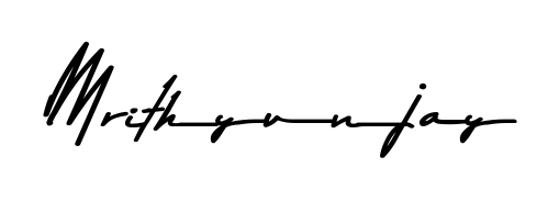 The Asem Kandis PERSONAL USE font transforms the name Mrithyunjay into an executive sign with sharp precision and distinguished character. Mrithyunjay signature style 9 images and pictures png